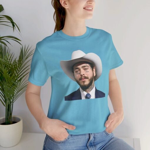 Post Malone Cowboy Suit T-Shirt for women, available in 6 colors, fun and trendy graphic design